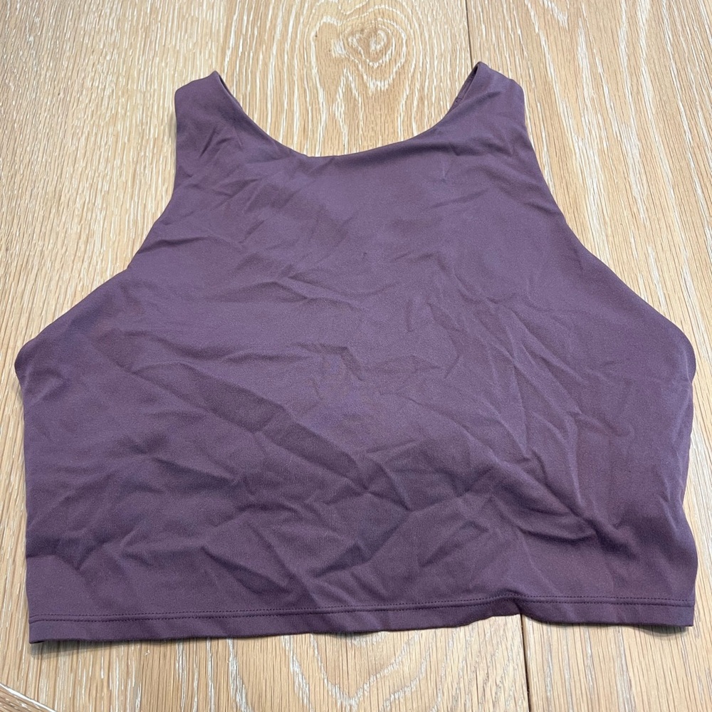 Purple Sleeveless Crop Top